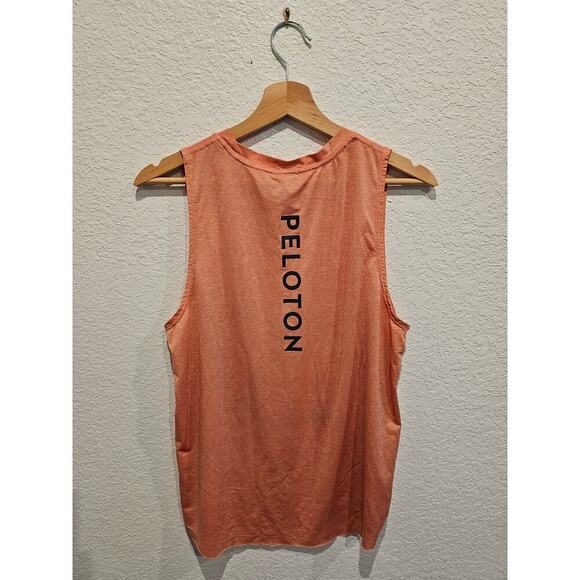 Peloton Bright Orange Heather Tank Spiritual Gangster New Canyon sunrise sz L - Picture 3 of 4